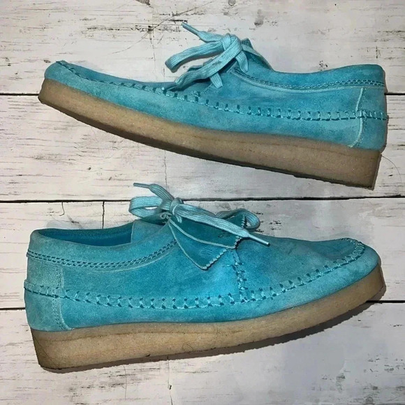 Clarks Originals Weaver Shoe Aqua Men’s 8 - Picture 6 of 6